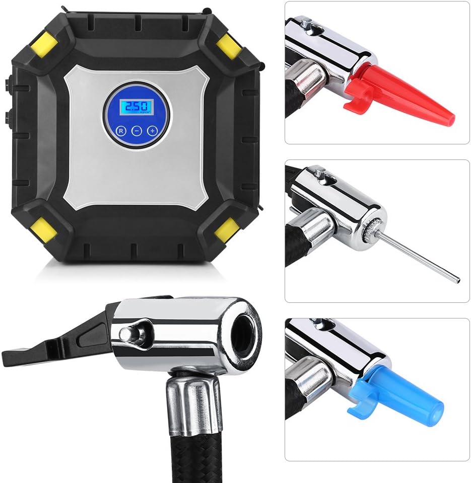 12V Portable Car Tire Inflator Air Compressor 100 PSI T435076