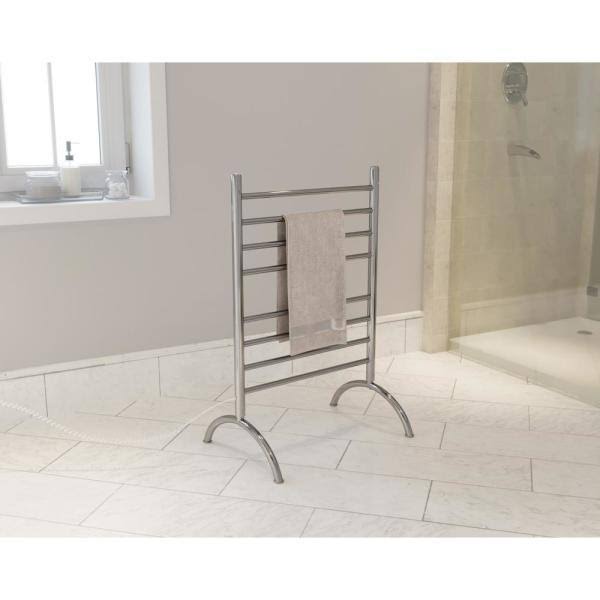 Polished Stainless Steel Freestanding Towel Warmer W39815