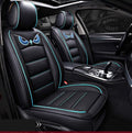 Black-Blue Waterproof Leather Car Seat Covers V36379