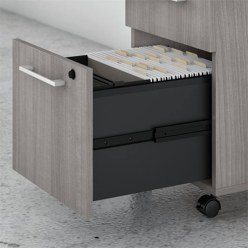 3 Drawer Mobile File Cabinet Platinum Gray Z934133
