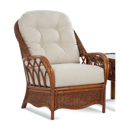 Tufted Armchair Havana/Gray and Cream Stripe D78031