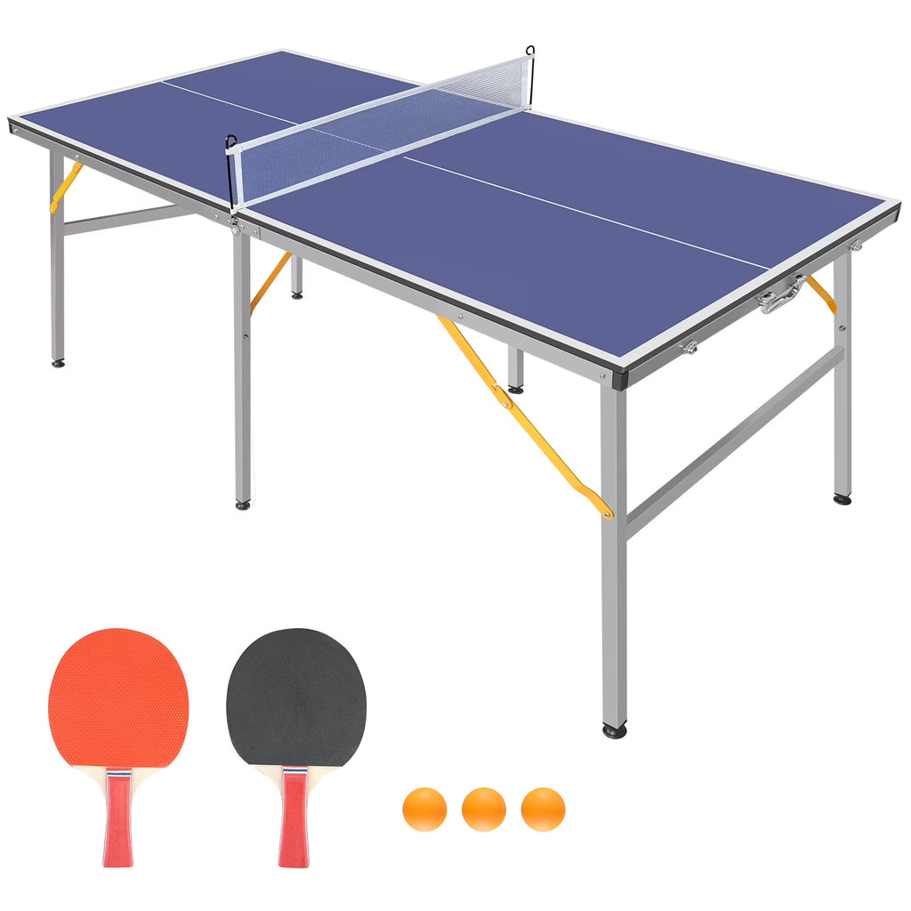 6Ft Table Tennis Table Set with 2 Paddles and 3 Balls G303