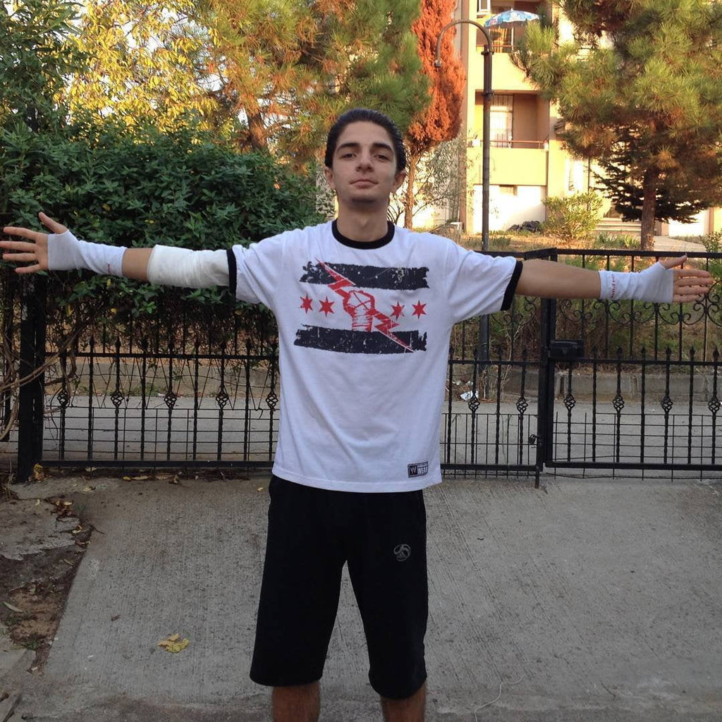 White Ringer T-shirt 4XL V841