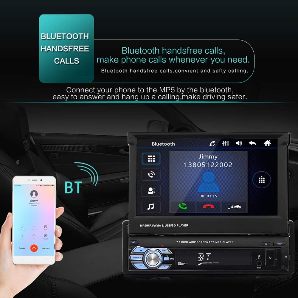 7 Inch Touch Screen Car Stereo with Bluetooth Backup Camera Z48474