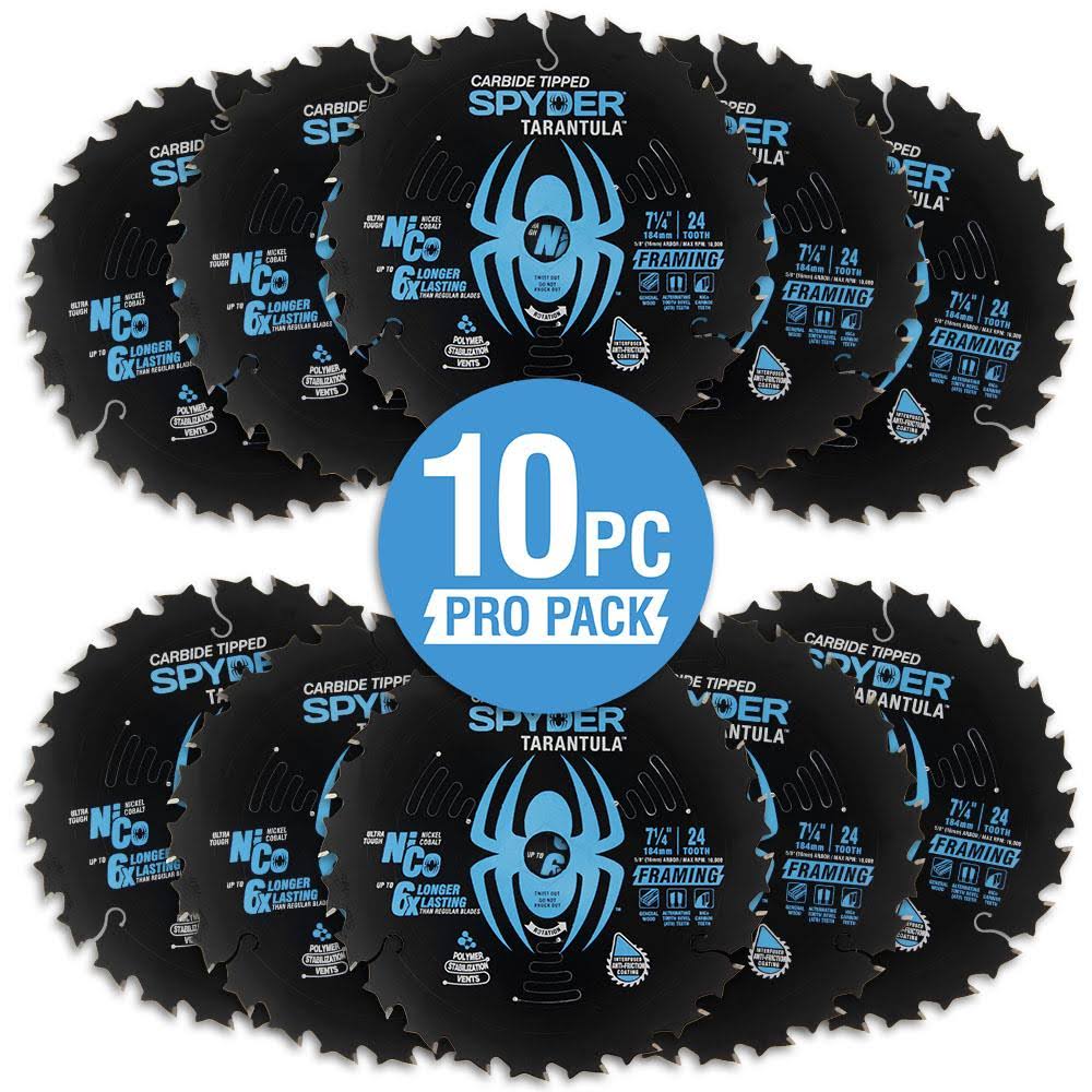 10-Pack 7-1/4-in 24-Tooth Tungsten Carbide-Tipped Saw Blades G11936
