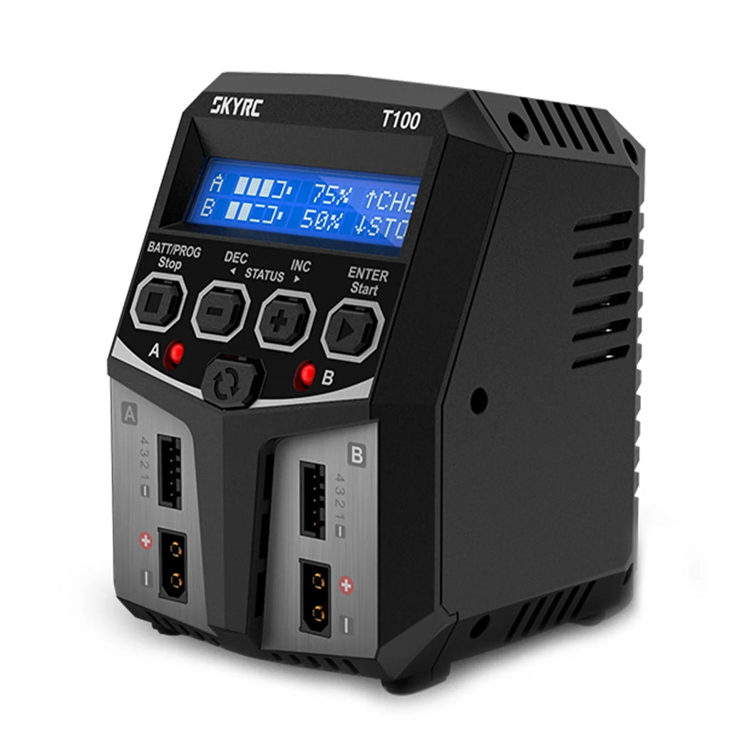 T100 Dual Balance Charger 5A 100W AC100-240V XT60 Plug L45724