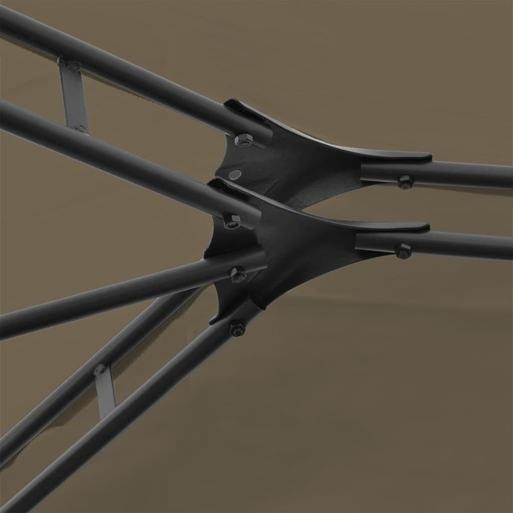 Garden Marquee with Curtains 13.1'x9.8' Taupe 0.6 ozft² S349