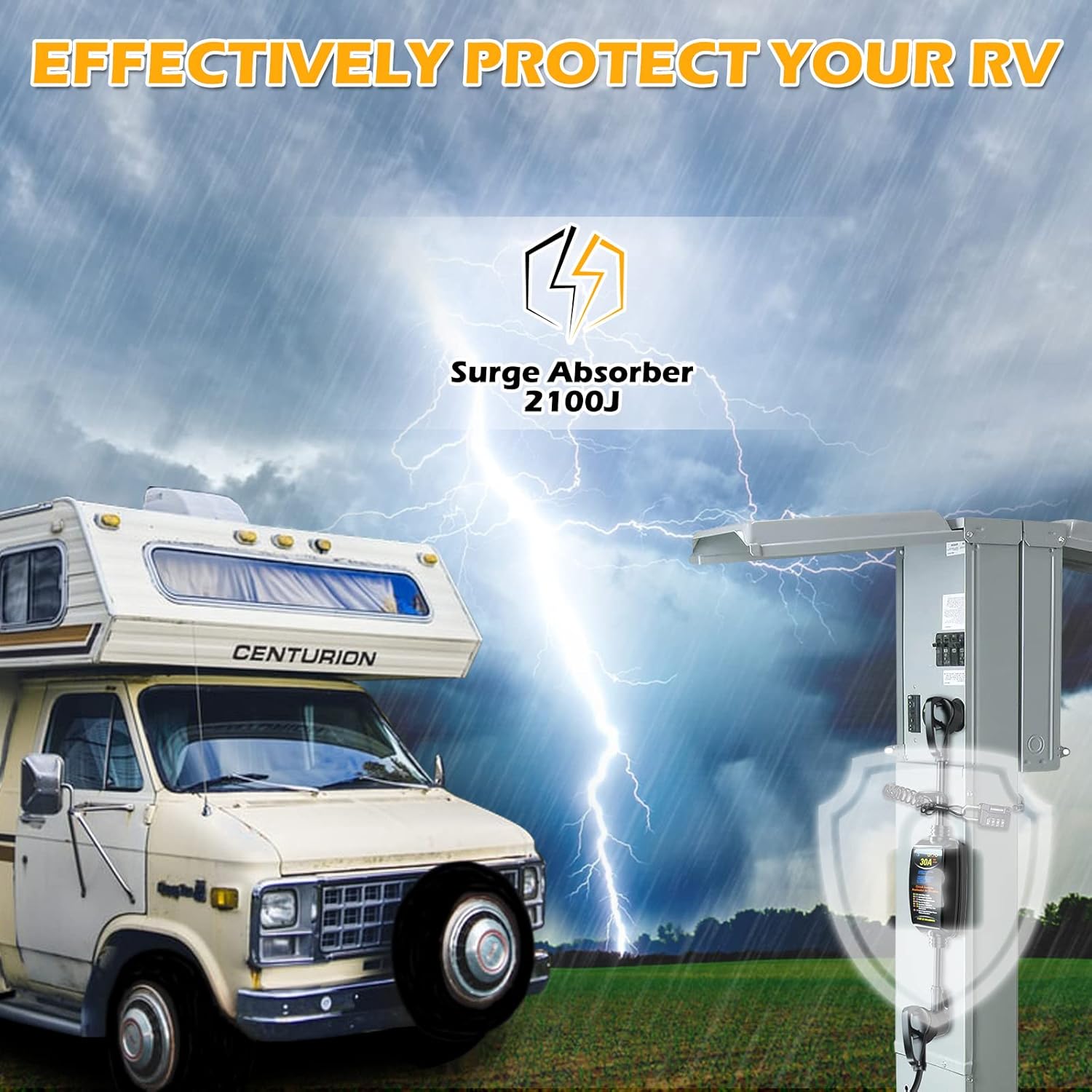 30A Portable RV Surge Protector with Circuit Analyzer W587