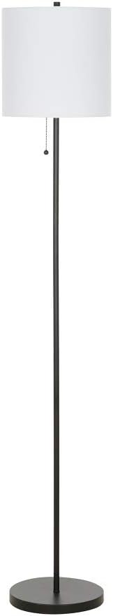 Brushed Nickel Metal Stick Floor Lamp with Pull Chain O42013
