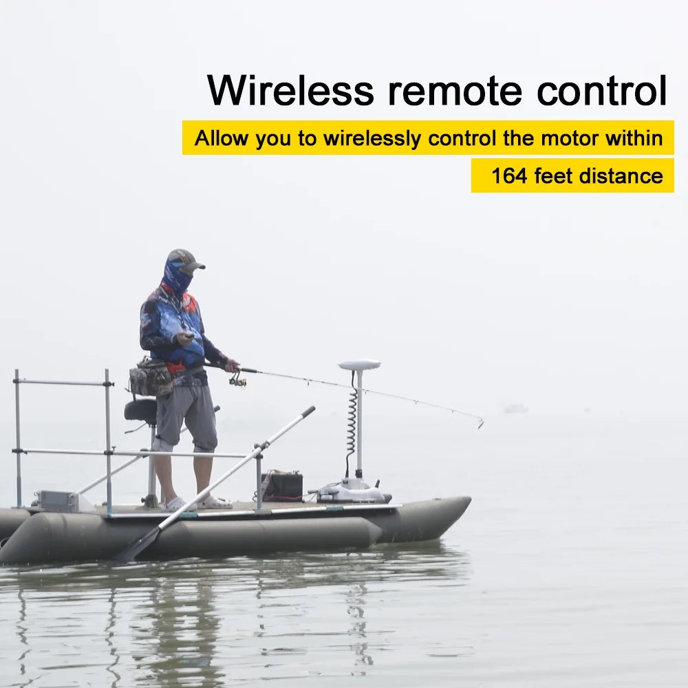 12V 55LBS 54inch Bow Mount Trolling Motor with Wireless Remote Control U1509