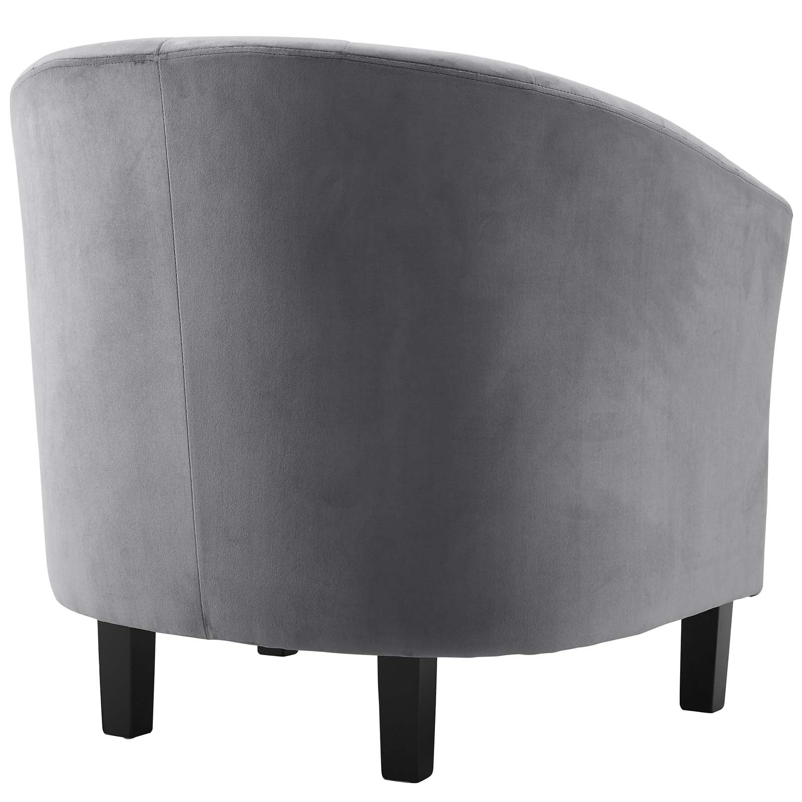 Channel Tufted Performance Velvet Armchair Set of 2 in Gray E77784