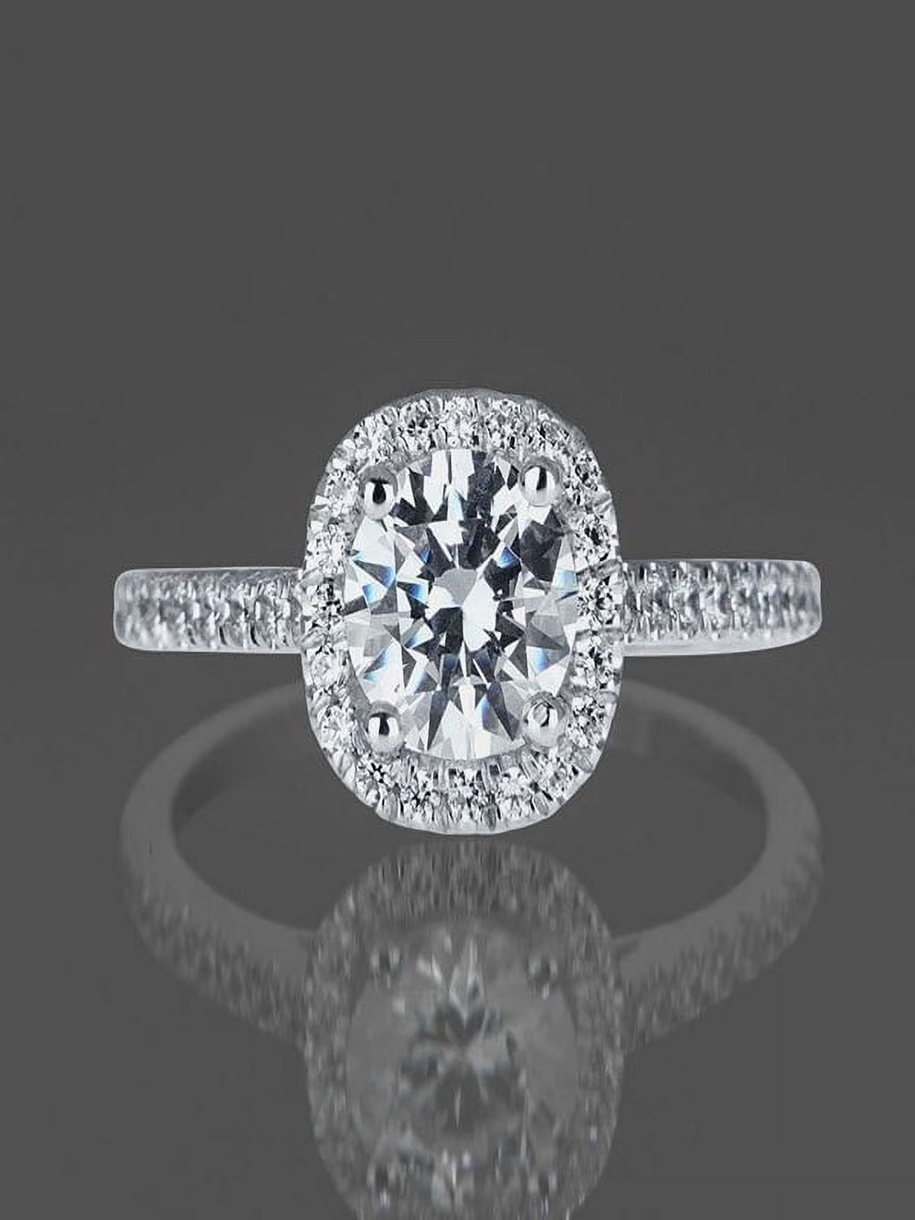 1 Carat Diamond Engagement Ring in 10k White Gold E612783