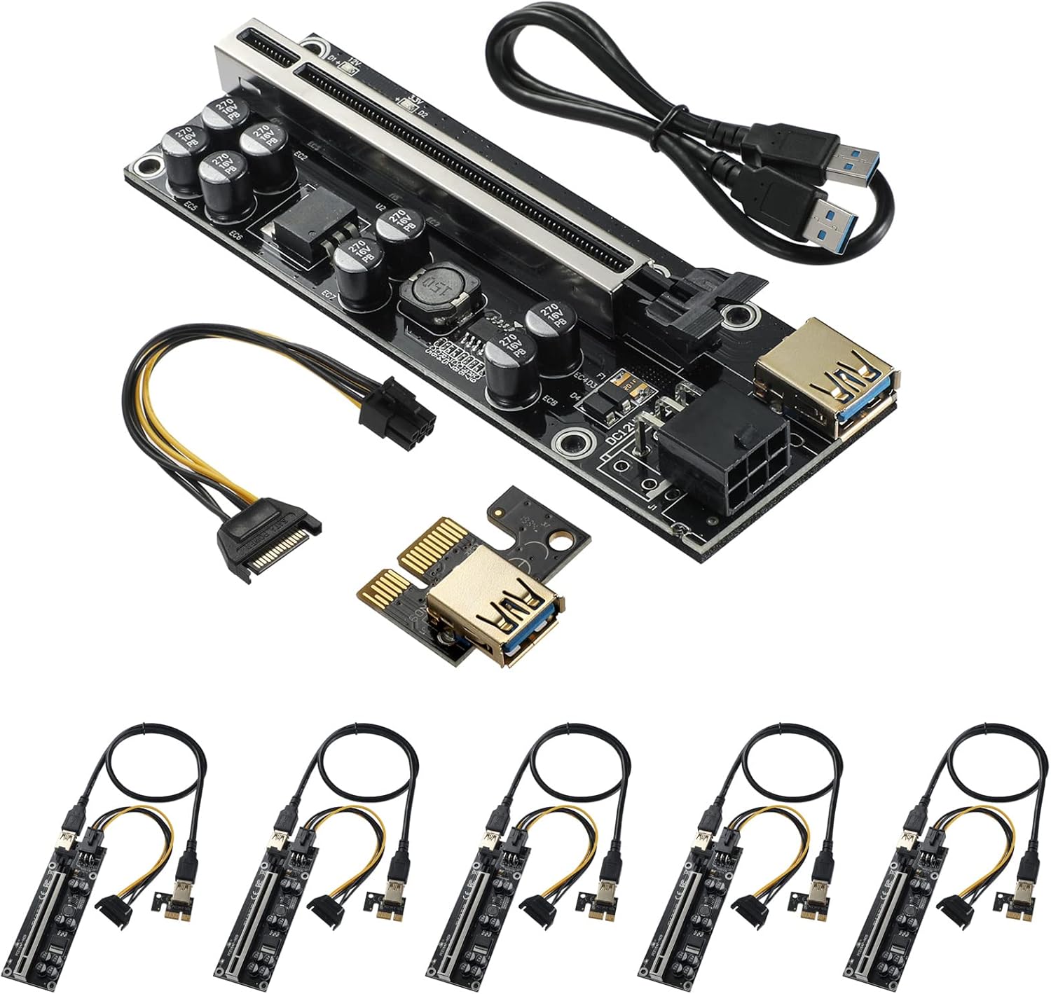 PCIE Riser 10 Solid Capacitors 6 Pack Q278