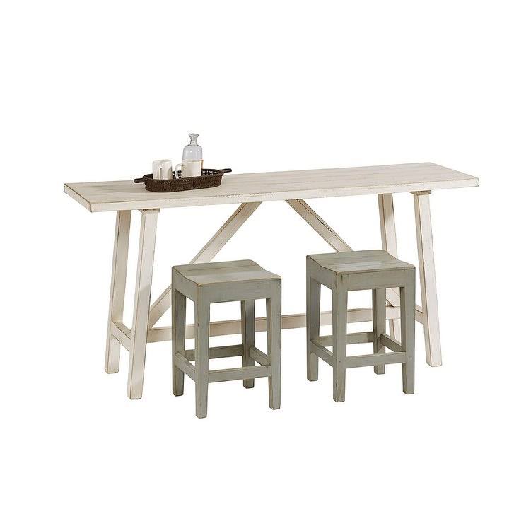 Antique White Counter Height Stool Set of 2 Q4043