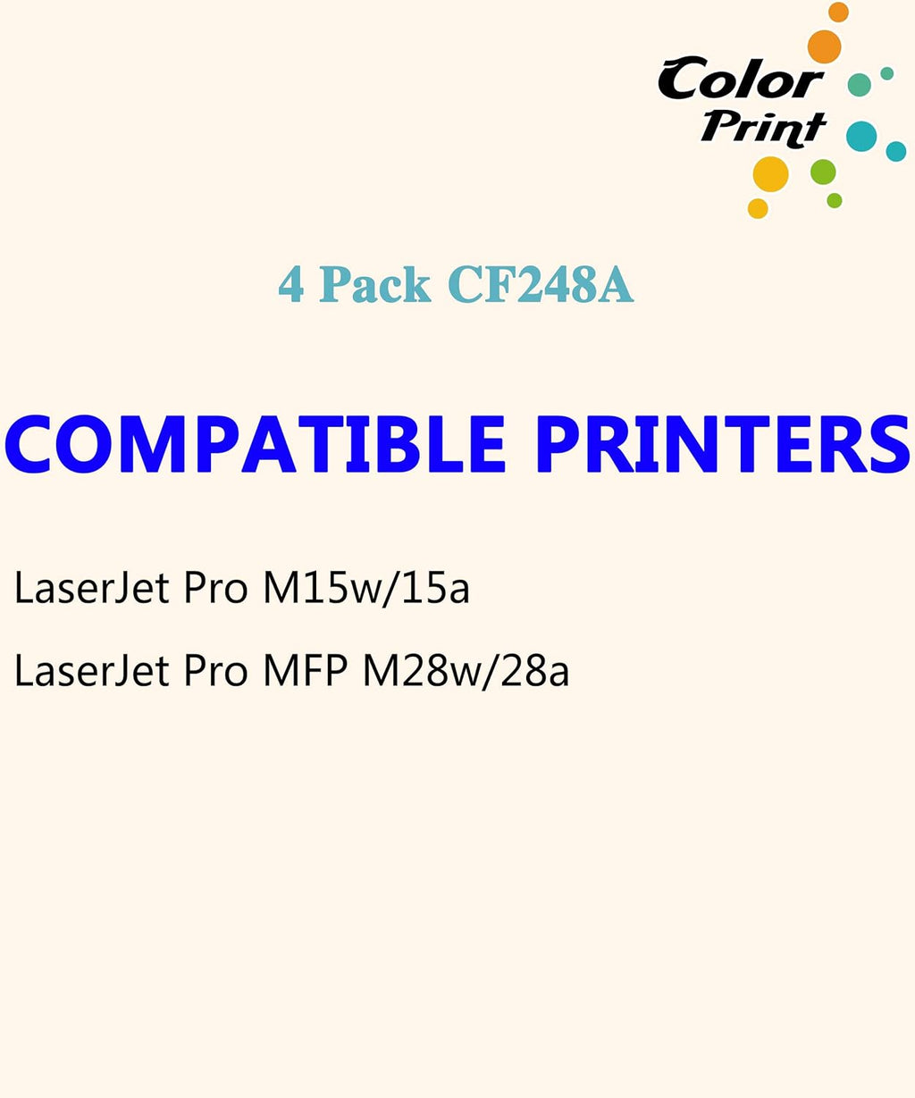 4-Pack Black Toner Cartridge for HP 48A Printer T45914