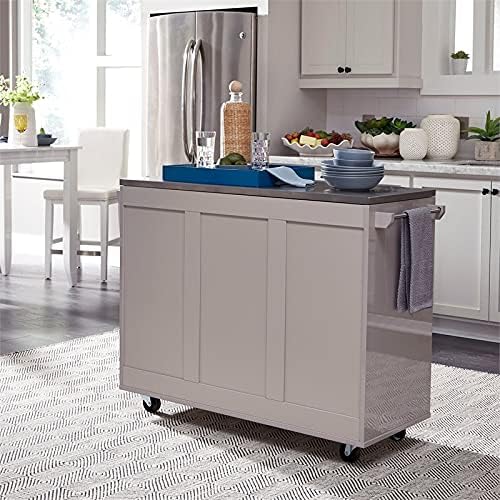 Gray Wood Kitchen Cart F85668