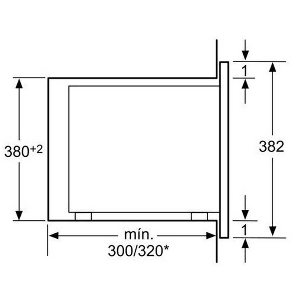Black Built-in Microwave 20 L Touch Control 1270W D304142
