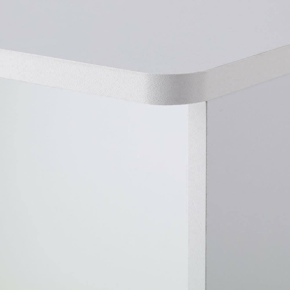 White 2-Tier Offset Bookcase D948