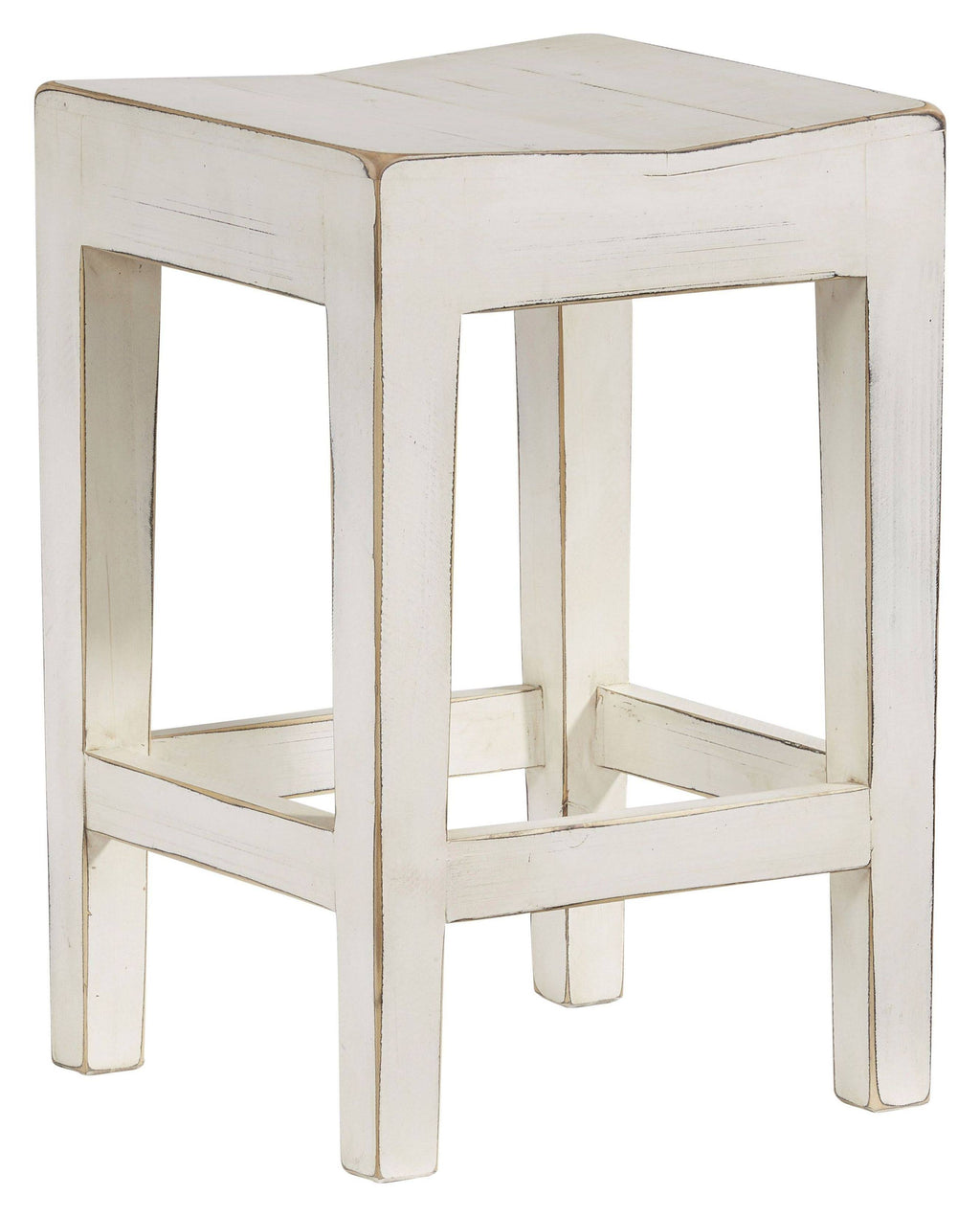 Antique White Counter Height Stool Set of 2 Q4043
