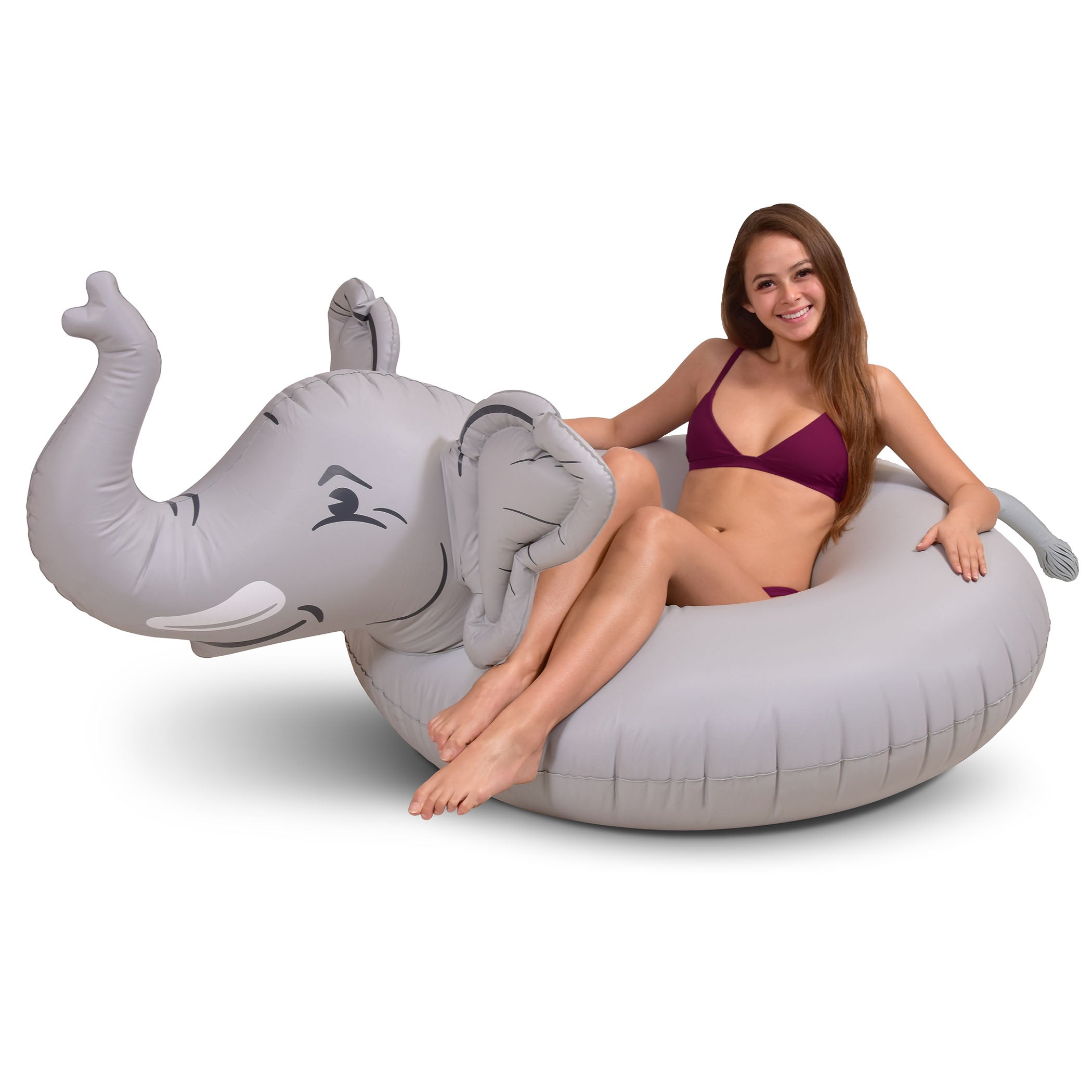Gray Inflatable Pool Float Raft P1882