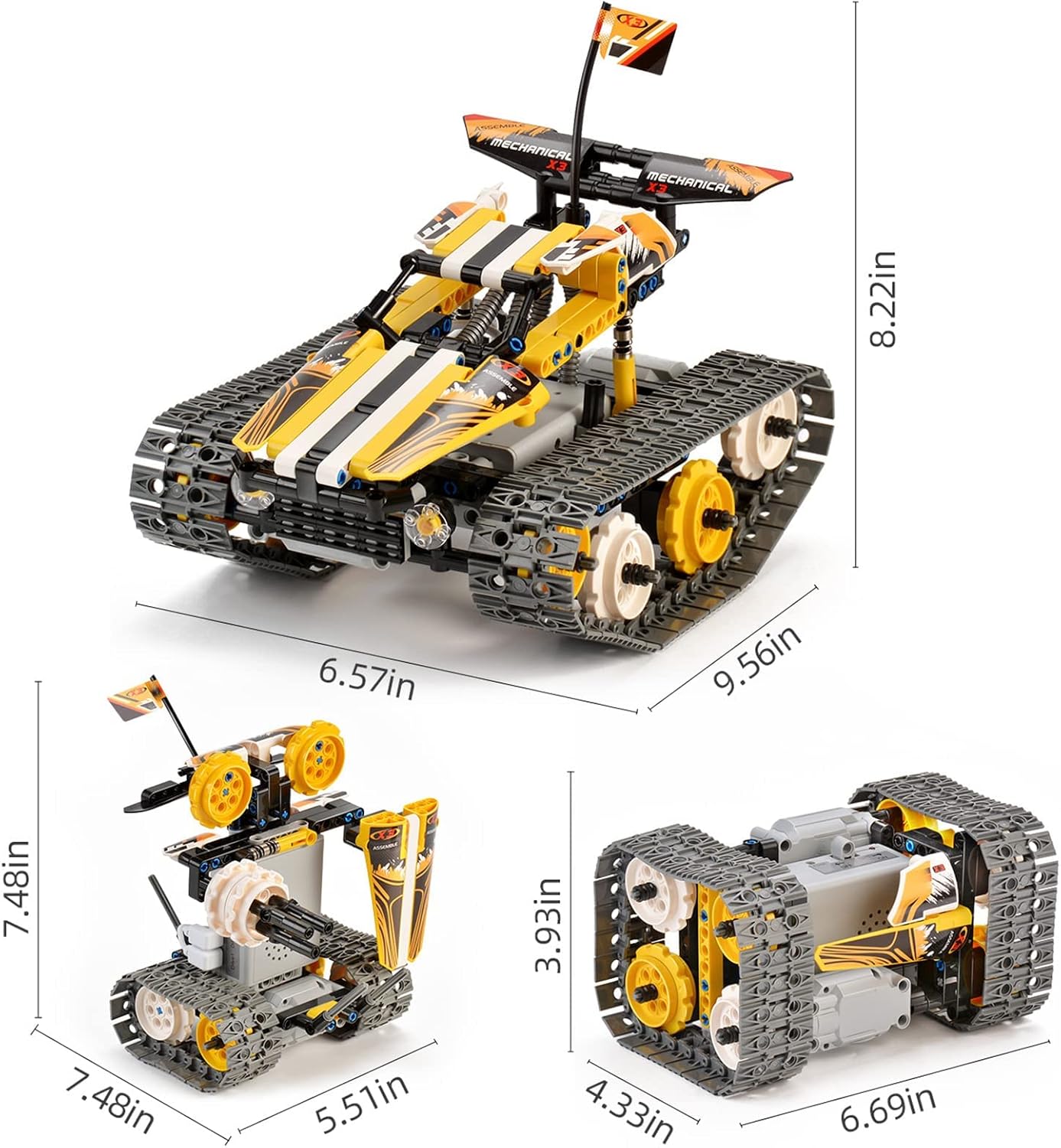 3-in-1 Remote Control Building Block Car Set (395 Pieces) Z4949