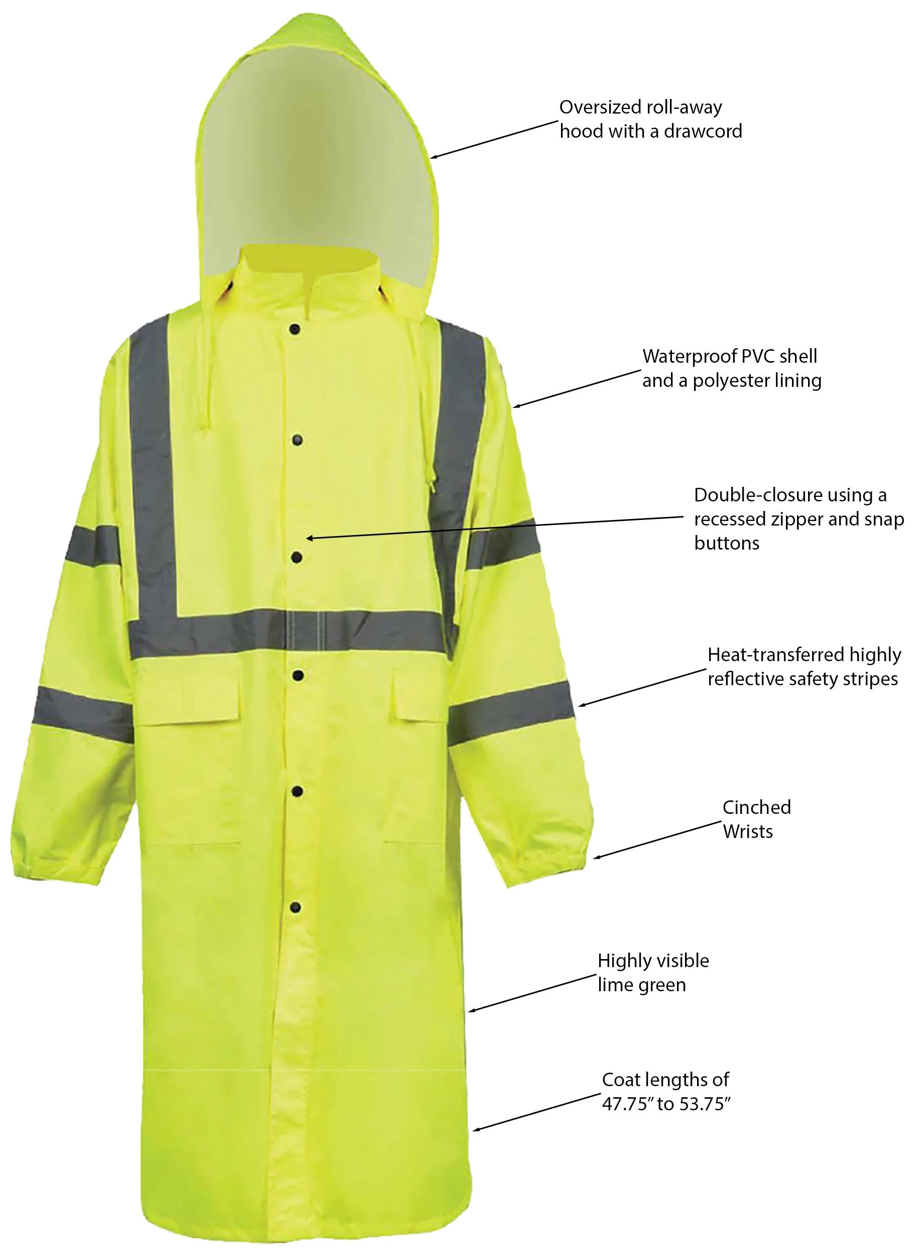 Lime Waterproof Rain Coat B9593
