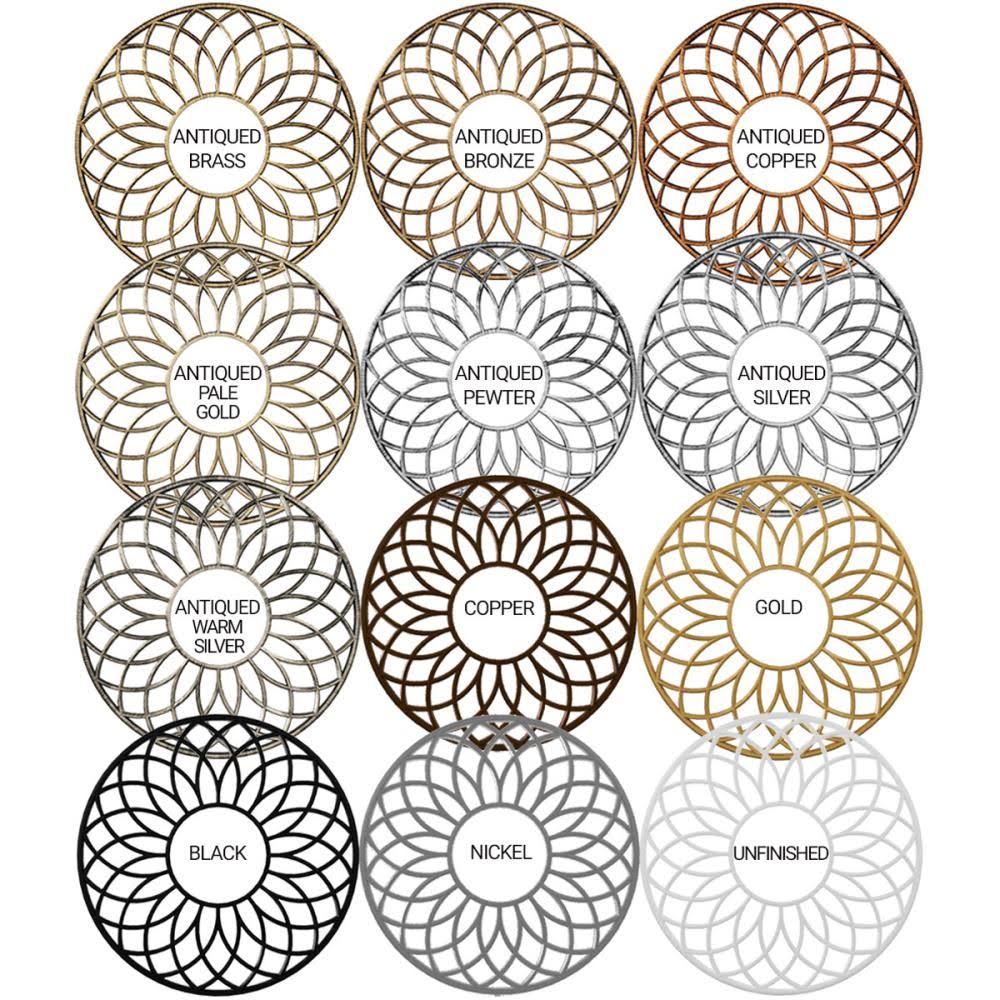 40x22OD x 15 1/2x22ID x 1x22P PVC Pierced Ceiling Medallion N898