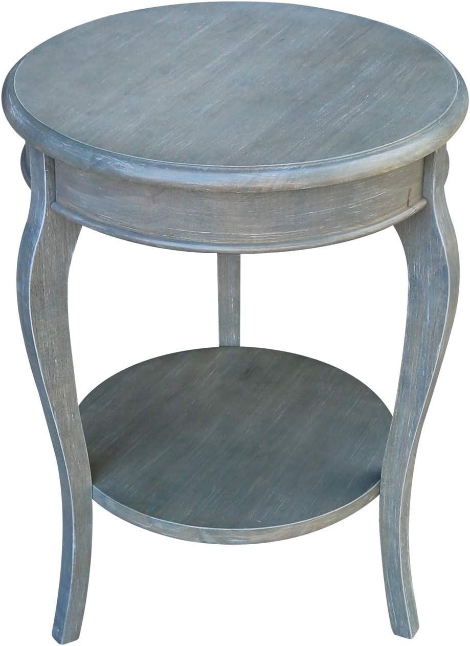 Heather Grey-Antique Washed Round End Table H5608