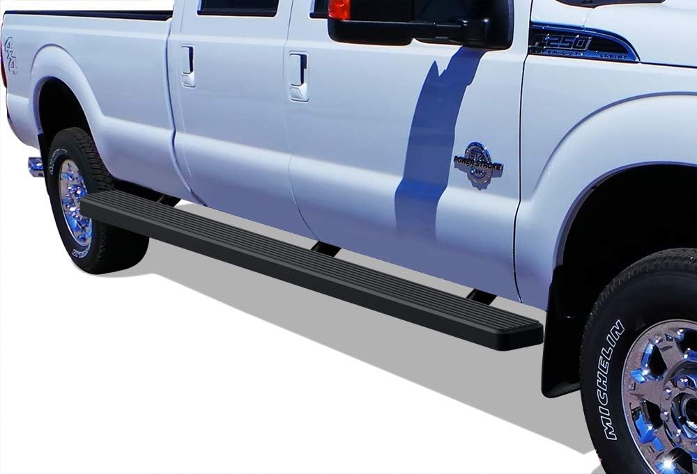 Black Powder Coated 6 inches Running Boards Side Steps Step Rails A6171