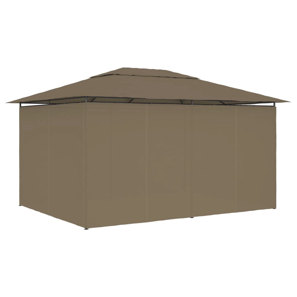 Garden Marquee with Curtains 13.1'x9.8' Taupe 0.6 ozft² S349