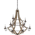 9-Light Candle Style Tiered Chandelier Q750