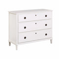 Antique White 3-Drawer Wood Dresser J15584