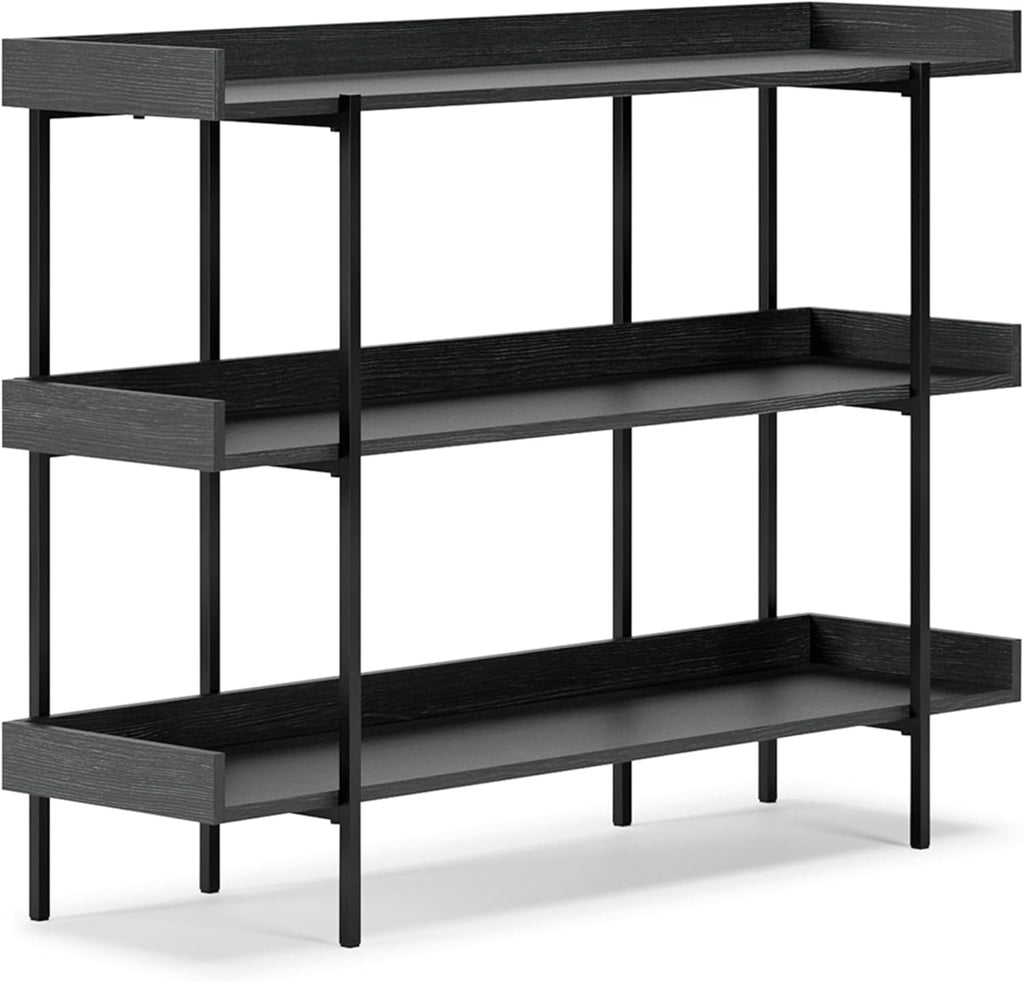 Black 3-Tier Bookcase S142
