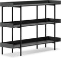 Black 3-Tier Bookcase S142