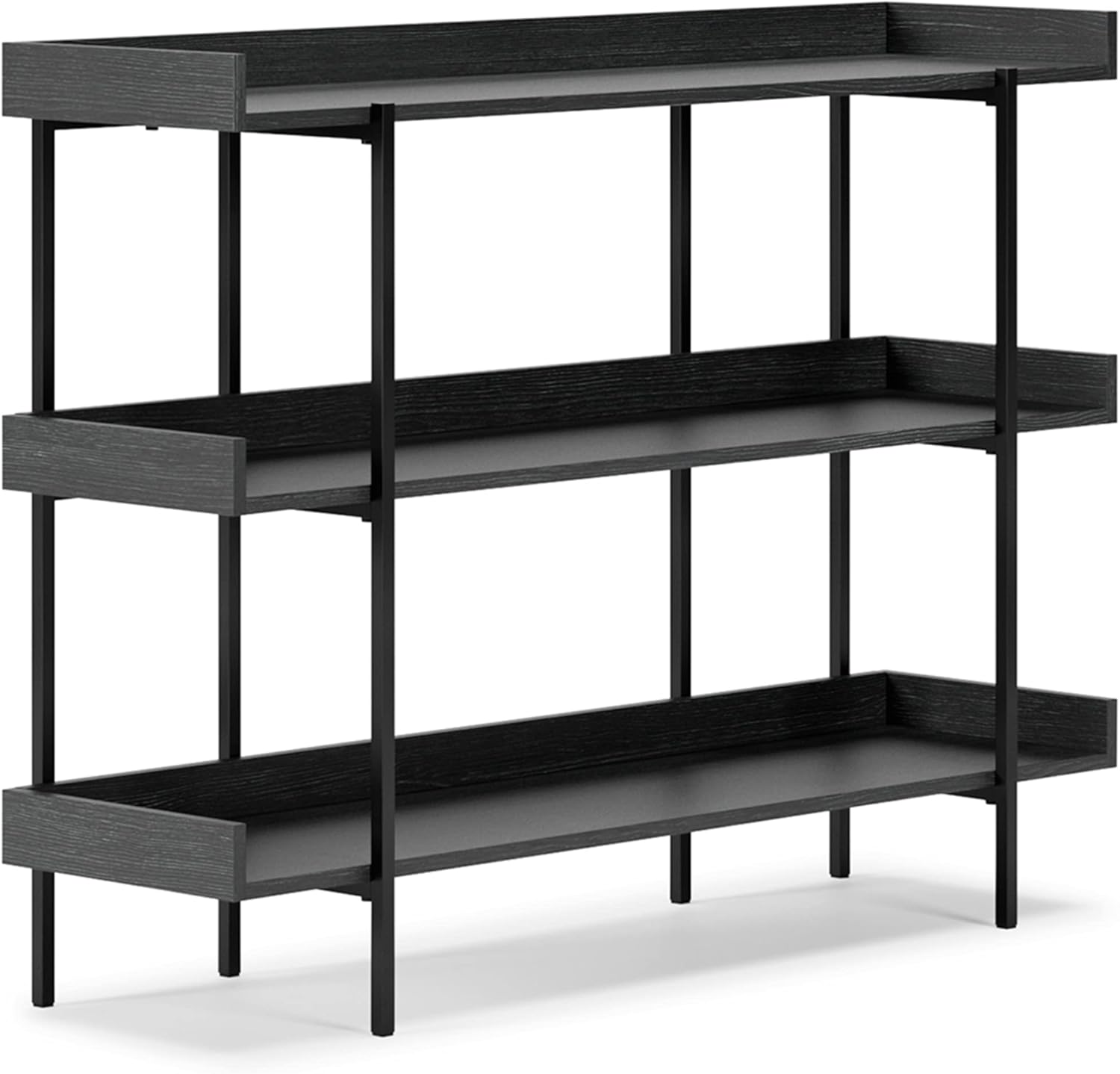 Black 3-Tier Bookcase S142