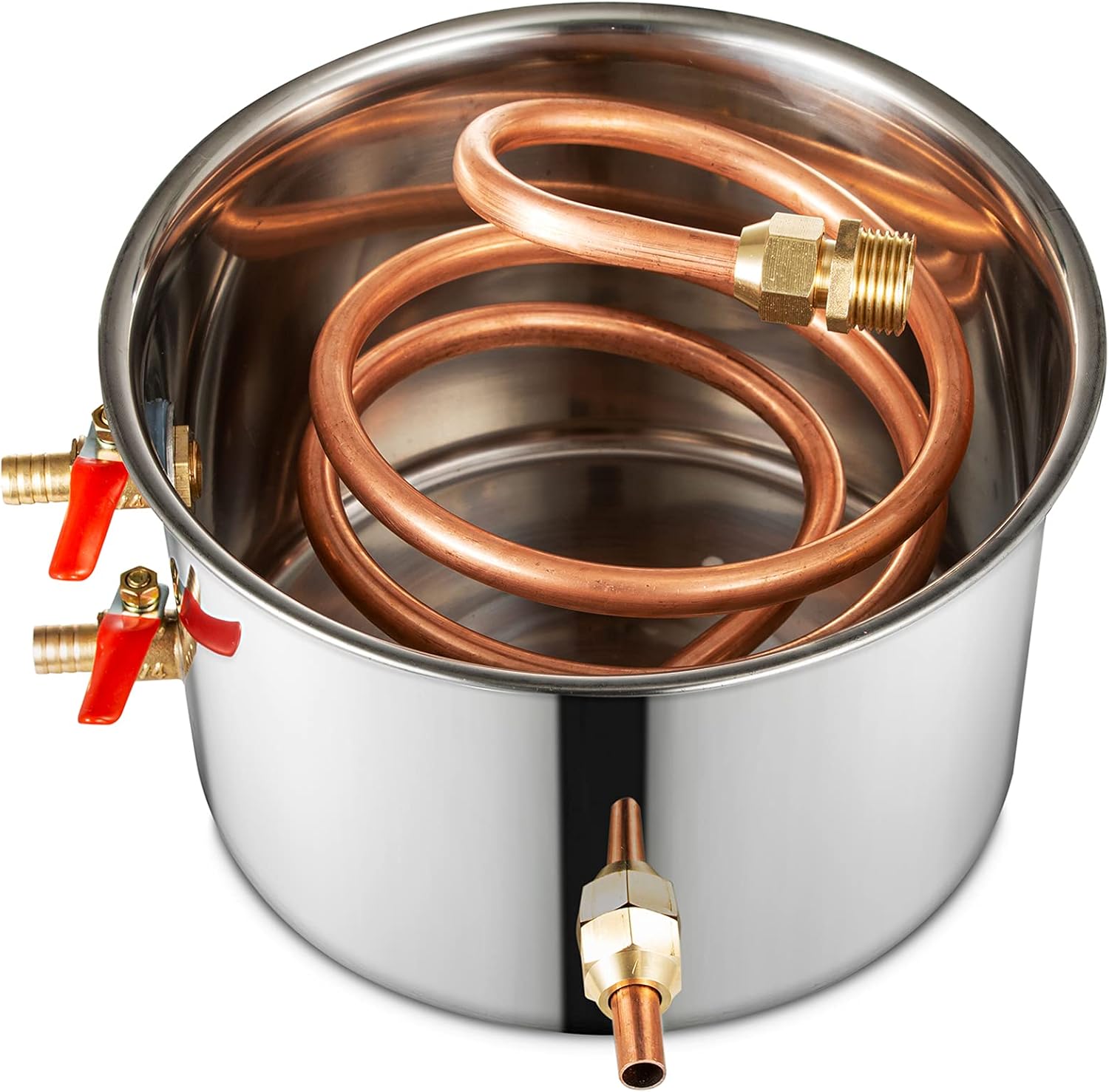 5Gal 20L Alcohol Still with Electric Circulating Pump, Thumper Keg, Copper Tube Distiller, Home Brewing Kit L34863
