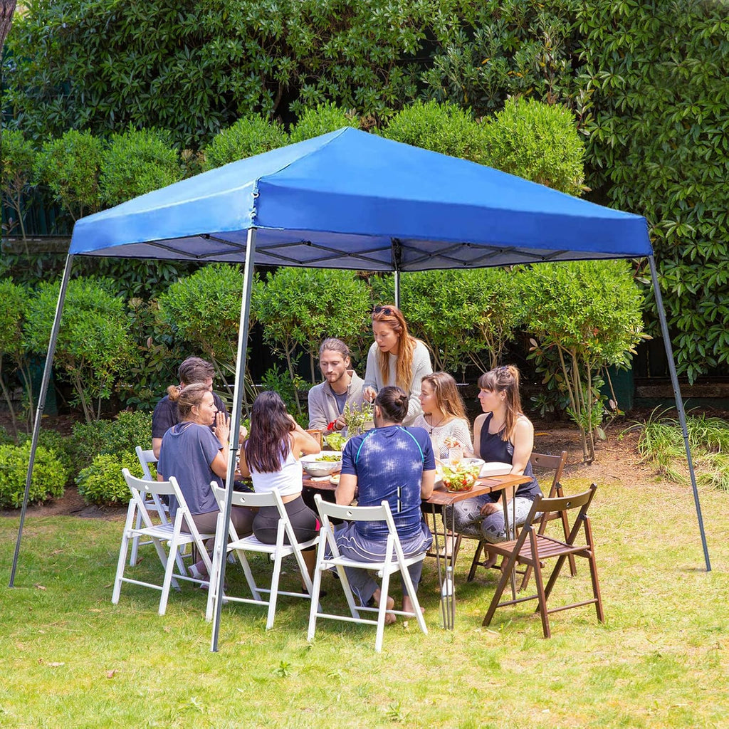 12'x12' Blue Slant Leg Sun Shade Canopy D3849
