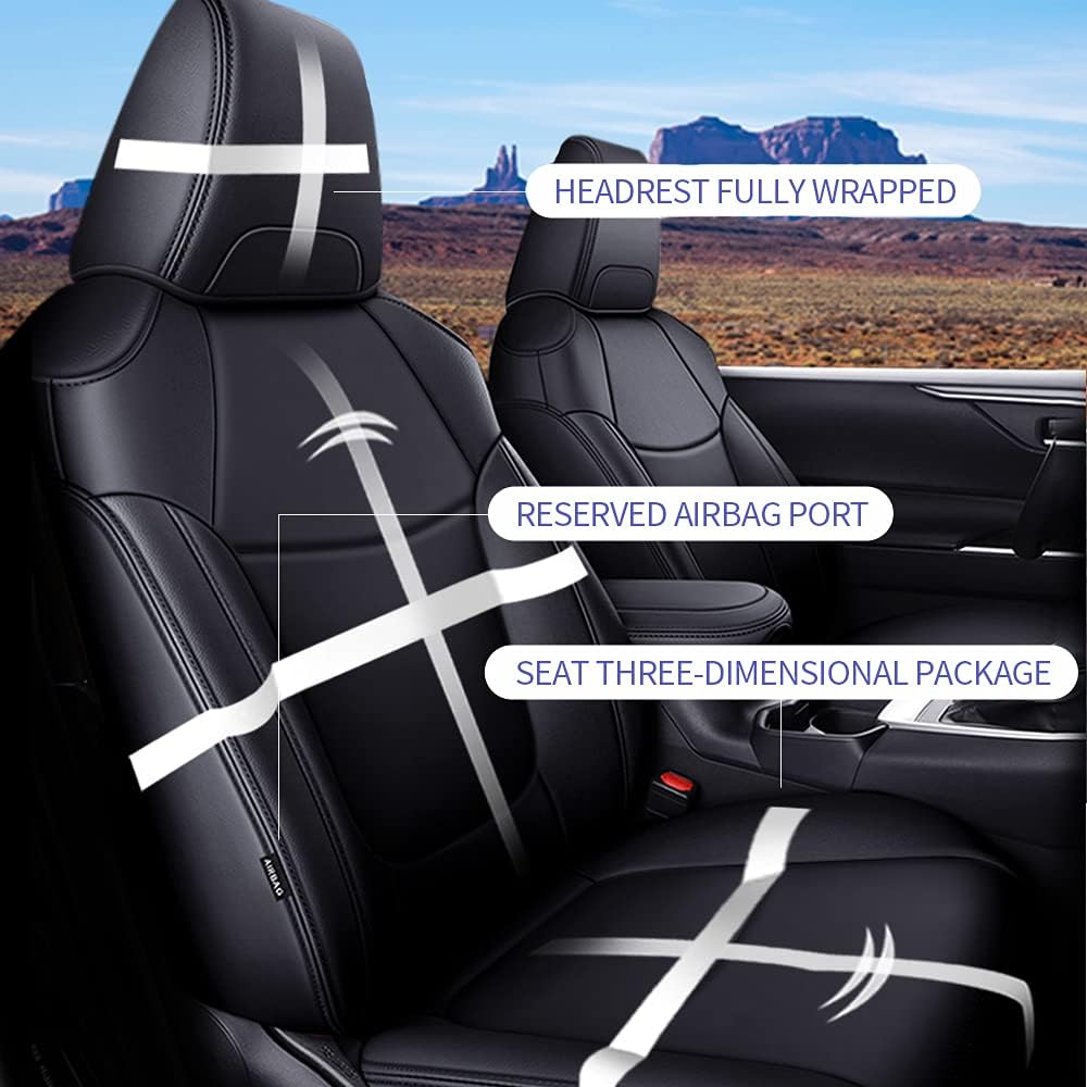 Faux Leather Waterproof Full Set Car Seat Covers T9210