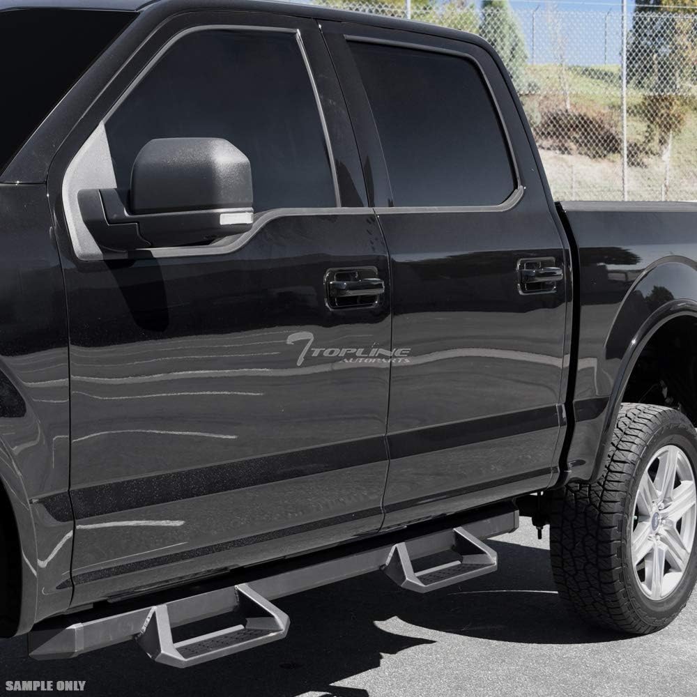 Matte Black Aluminum Drop Step Side Nerf Bars Rail Running Boards K929