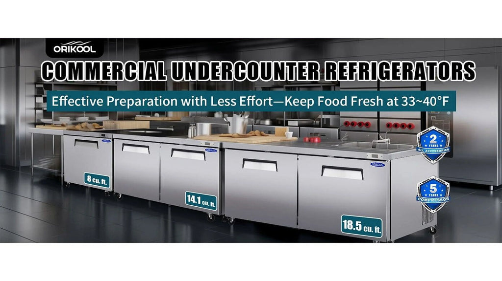 60" Commercial Stainless Steel Undercounter Work Top Refrigerator 18Cu.Ft F928