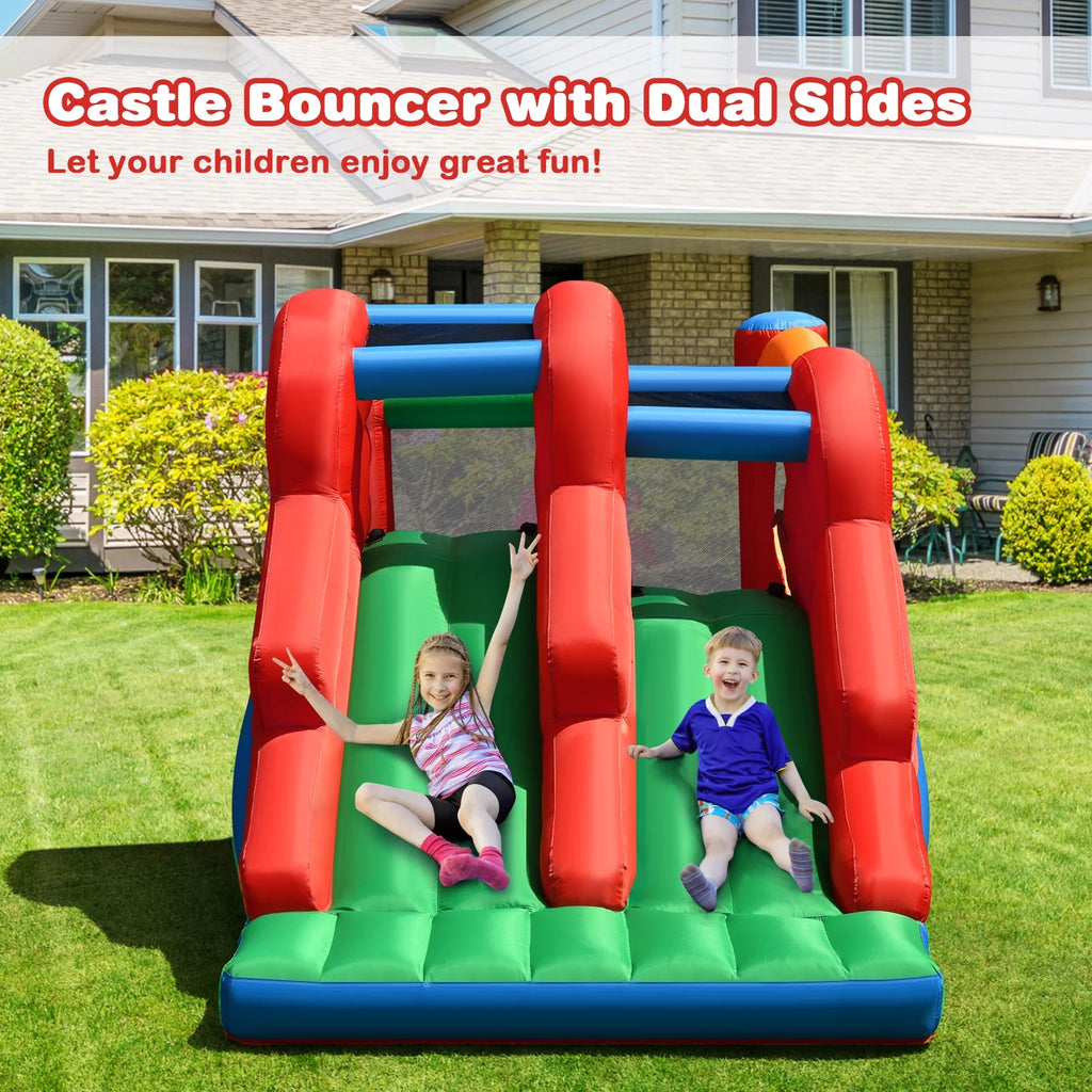 Inflatable Bounce House 3-in-1 Dual Slides Jumping Castle X8007