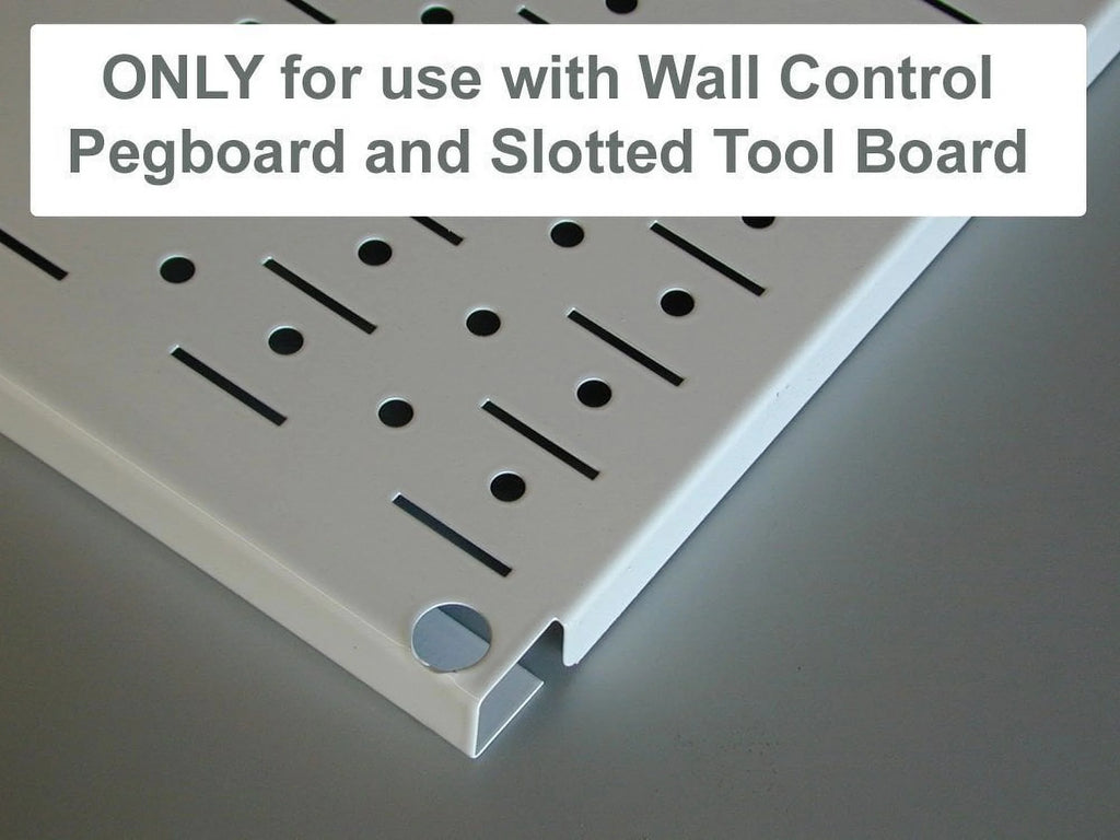 White Slotted Metal Pegboard Hook Kit P86510