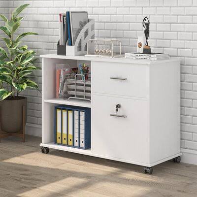 White 2-Drawer Lateral Filing Cabinet C9873