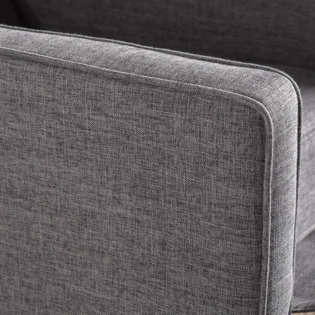 Fabric Recliner Set of 2 Light Grey Tweed Y770402