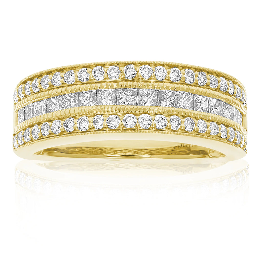 14K Yellow Gold Diamond Wedding Band S401537