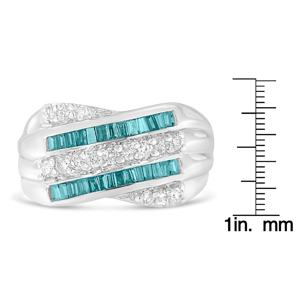 14k White Gold Diamond Band Ring Y1098