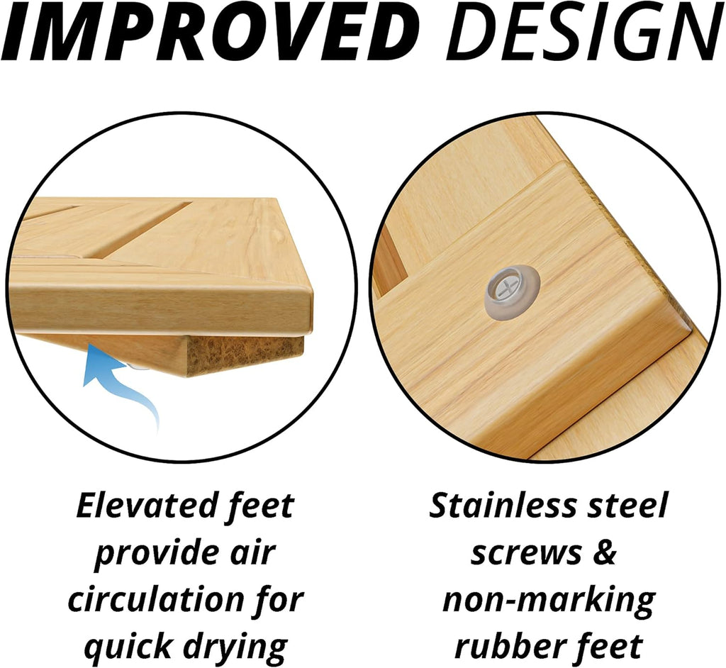 Large Bamboo Bath Mat Pack of 2 P8477