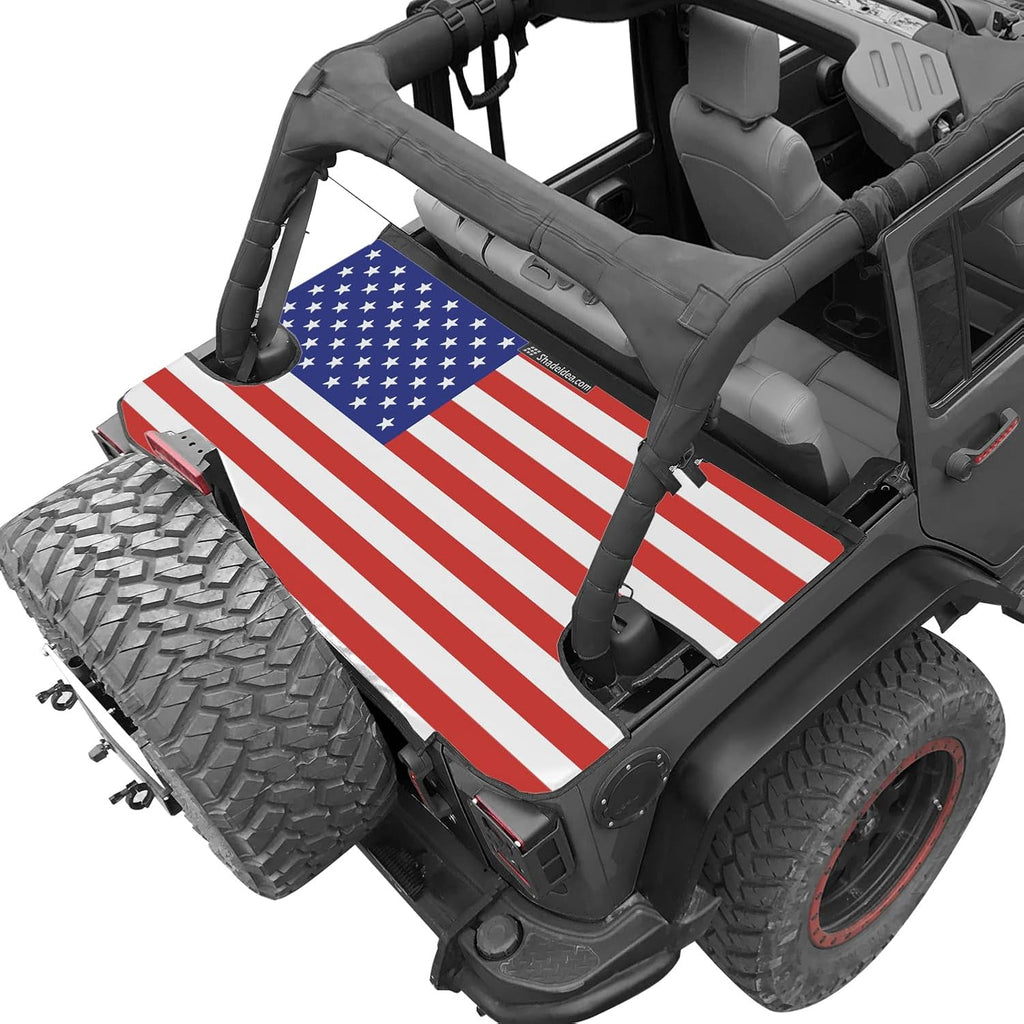 Black Vinyl Tonneau Cover for Jeep Wrangler JLU 4 Door B988461