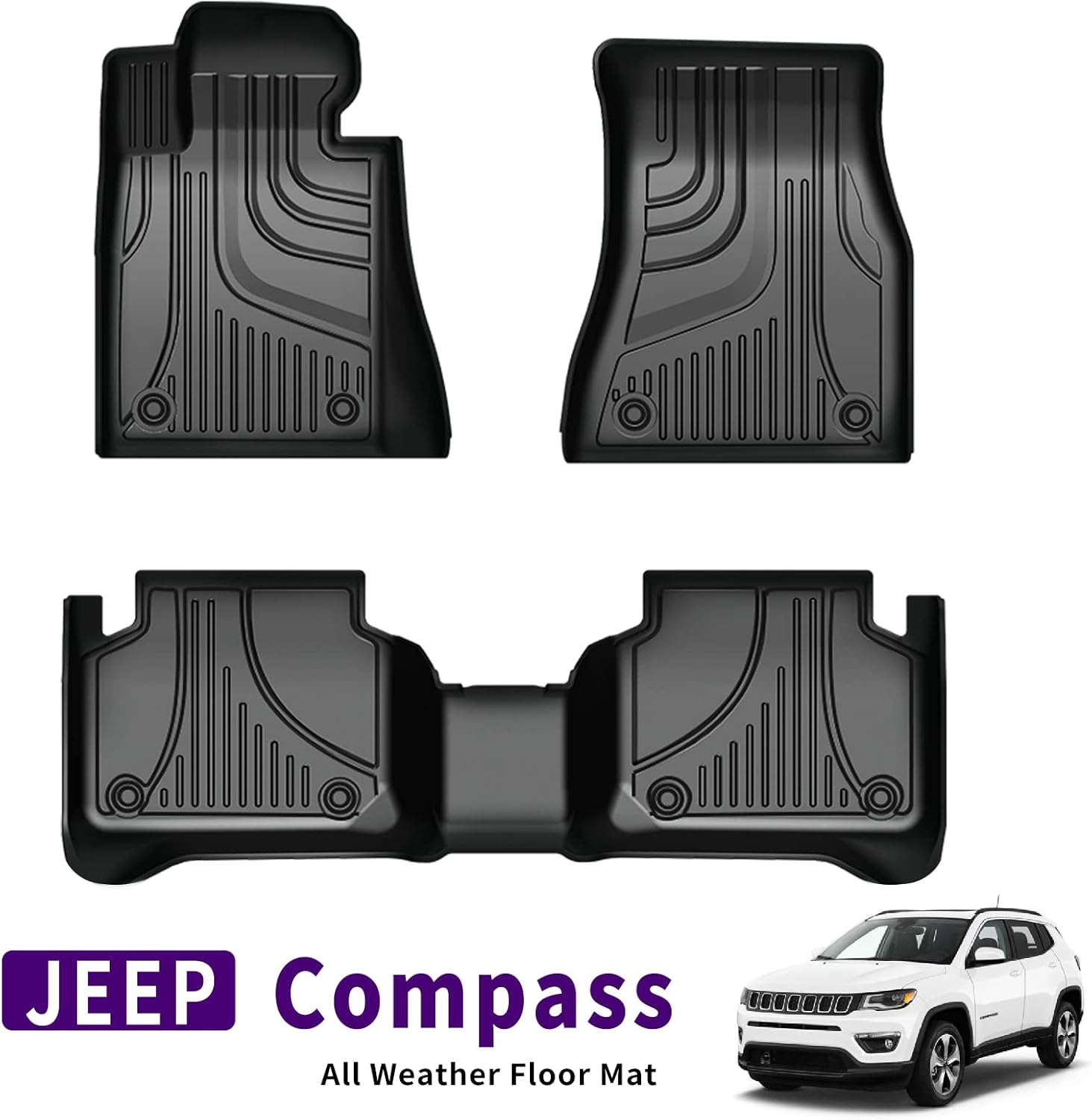 Black TPE Car Floor Liners O53904