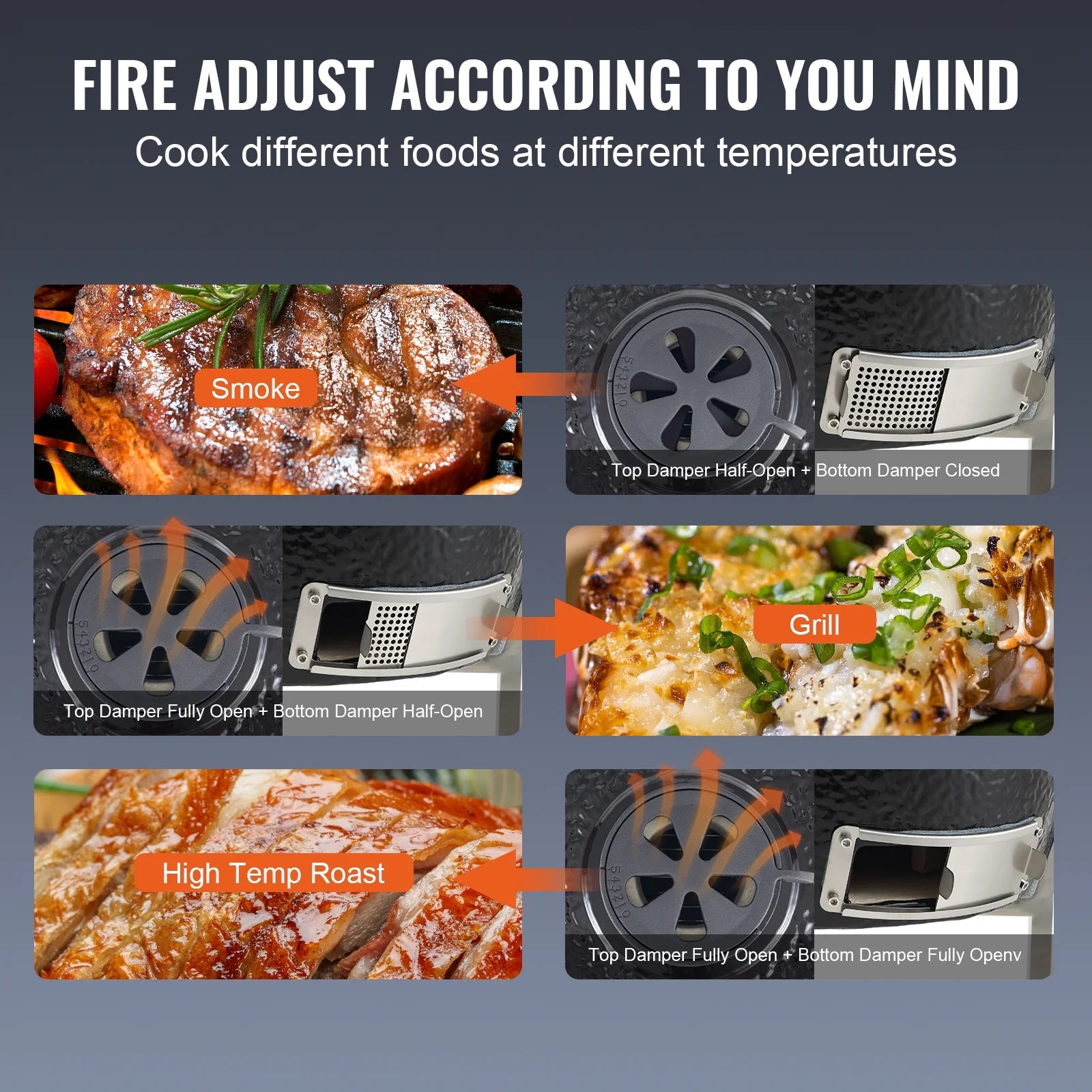 24" Ceramic Barbecue Grill Smoker Q17797